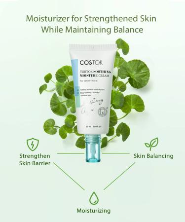 Buy TokTok Soothing Moisturizer 1.69oz | Hypoallergenic Skin Cream with Marigold Olive & Centella | pH 5.5 For Sensitive Skin | International Shipping Available - Buy Online on GoSupps.com