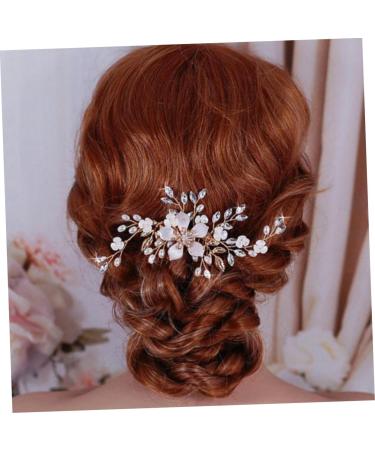 DOITOOL 1 Pc Rhinestone Hair Comb Rhinestone Barrettes Pearl Hair Pin Pearl Hair Clip Crystal Headpiece Rhinestone Hair Clip Rhinestone Headpiece Combs Korean Accessories Bride - Buy Online on GoSupps.com