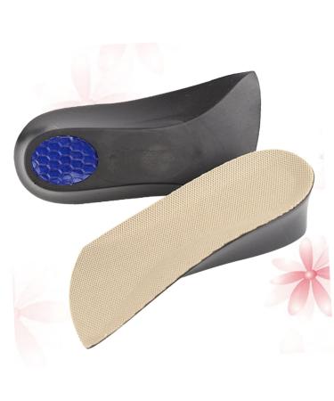 FRCOLOR PU Shoe Insoles 1 Pair Heel Lift Inserts Shoe Inserts Invisible Insole Shoe Pads Shoe Lifts Height Increase Insert Internal Heightening Men and Women Booster Pad Black 3.5cm