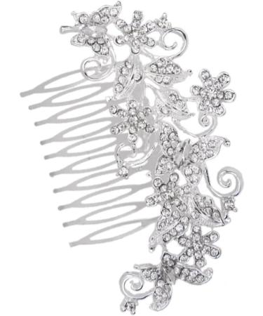 DOITOOL Wedding Headpiece for Bride Vintage Silver Hair Side Combs Rhinestone Headpiece Silver Headpiece Crystal Silver Tiara Vintage Hair Side Combs Wig Hair Comb Pearl - Buy Online on GoSupps.com