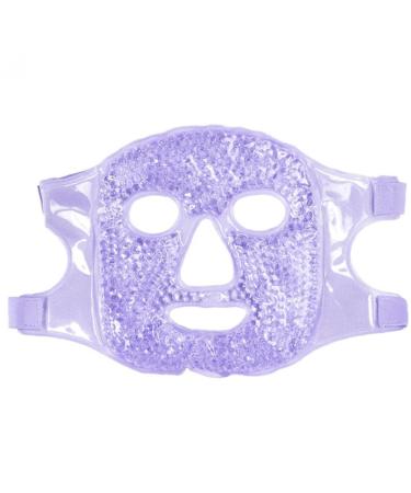 Gel Face Cover Hot Cold Therapy Gel Bead Full Facial Reduces Eye Puffiness Reusable Hot Cold Compress for Migraine Hangover