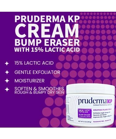 Pruderma KP Bump Eraser Hydrating Cream - 12 Oz | Bumps Be Gone for Rough & Bumpy Skin - Buy Online on GoSupps.com