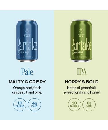 Partake Brewing non-alcoholic beer - Variety Pack - 24-Pack of 12oz Cans. Low-Calorie Low-Carb No Sugar Award-Winning Taste All-Natural Ingredients-Great Tasting Beer Without the Empty Calories - Buy Online on GoSupps.com