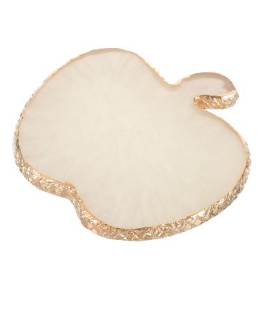 Beavorty 1Pc resin nail dish Nail Art Tools artist mixing palette makeup palette polish mix palette Mixing Nail Palette Drawing Color Dish tool stand resin palette nail stand white agate 9*8.6cm White