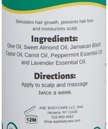 ASE BodyCare Hair Growth Oil 8oz - Natural Essential Oils for Hair Growth - Buy Online on GoSupps.com