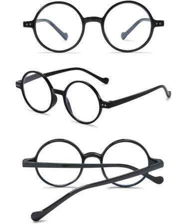 Abetos Retro Blue Light Filter Glasses for Men & Women - Modern Round Anti-Blue Light Reading Glasses - 1.5x Visual Aid - Buy Online on GoSupps.com