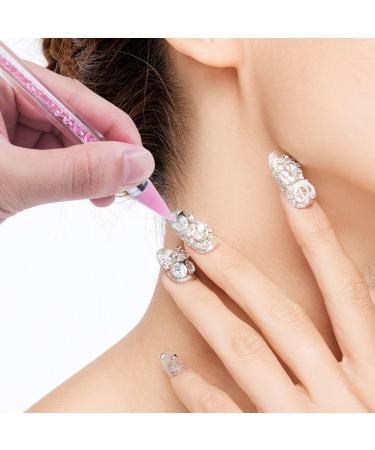 2PCS Rhinestone Picker Dotting Pen Dual-Ended Nail Diamond Painting Tool with Tweezer - Buy Online on GoSupps.com