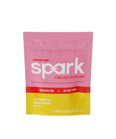 AdvoCare Spark Vitamin & Amino Acid Supplement - Sugar-Free Focus & Energy Drink Powder with Vitamins A C E & B-12 - Raspberry Lemonade 14 Stick Packs