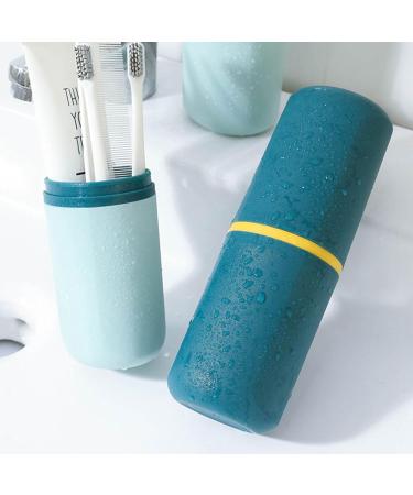 Travel Toothbrush Cup Case | Portable Plastic Holder for Bathroom School & Business Trips - International Shipping Available - Buy Online on GoSupps.com