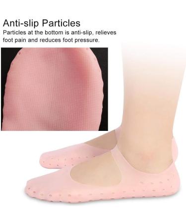 Buy Aluminum Silicone Spa Socks - Moisturizing & Peeling Foot Care for Soft Smooth Feet - Unisex Pink - Buy Online on GoSupps.com