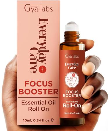 Active Energy & Focus Booster Roll On Set - Essential Oils Aromatherapy Roll On with Essential Oil Set - 2x0.34 fl oz - Gya Labs - Buy Online on GoSupps.com