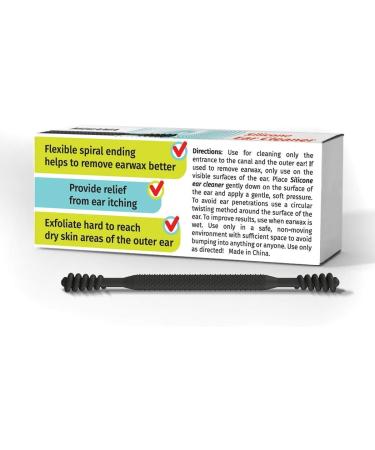 Spiral Silicone Ear Cleaner - 10 Pcs Reusable & Plastic-Free Ear Wax Remover | Dual-End Design for Easy Twist & Grab | Exfoliates and Improves Hearing - 10 Count Pack - Buy Online on GoSupps.com