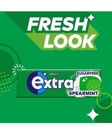 Wrigley's Extra Sugarfree Gum - Spearmint (60 per Pack) - Pack of 6 Helps with Oral Hygiene for Healthy Teeth and Gums Sold By Kidzbuzz - Buy Online on GoSupps.com