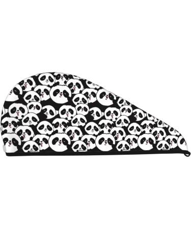 Baby Panda Microfiber Hair Towel | Soft Super Absorbent Hair Wrap for Women - Quick Dry Coral Velvet for Long Curly & Thick Hair - Buy Online on GoSupps.com