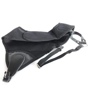 Archery Chest Guard - Upgraded Black Adjustable Nylon Mesh PU Protector for Men and Women | Free Size Hunting and Shooting Chest Protection - Buy Online on GoSupps.com