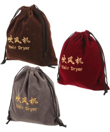 Healeved 15 Pcs Hair Dryer Storage Bag Velvet Storage Bag Drawstring Hair Dryer Bag Travel Hair Dryer Fabric - Buy Online on GoSupps.com