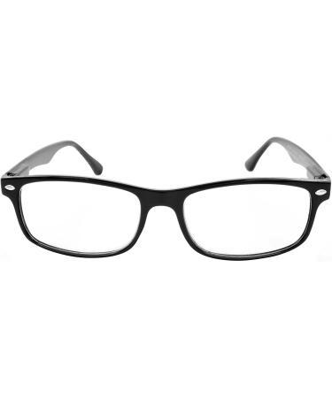 TBOC Reading Glasses +4.00 (Pack of 2) - Stylish Matt Black Reading Aid for Men Women & Seniors - Perfect for PC & Cell Phone Use - Buy Online on GoSupps.com