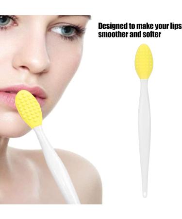 Silicone Nose & Lip Cleansing Brush - Double Sided Exfoliating Facial Brush for Blackhead Removal, Lip Scrubs & Moisturizing - Yellow - Buy Online on GoSupps.com