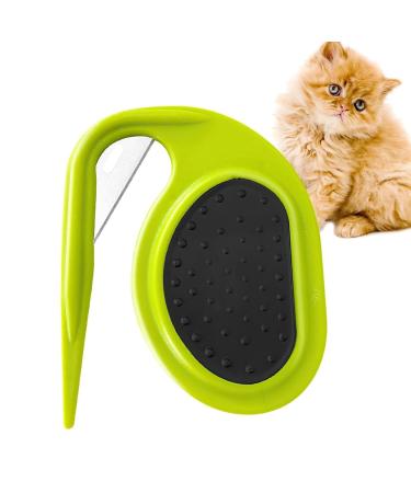 PET Knotting Comb Knitting Comb Pet Pet Gooming Tool Pet Massage Hair Removal Comb de -filzing knife cat de -filter with steel blade knotting comb for removing matted hair (green)