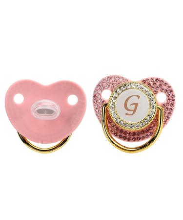 Golden Baby Pacifier - Durable Ergonomic Curved Design Lightweight & Perfect for Home (Letter G) - International Shipping Available - Buy Online on GoSupps.com