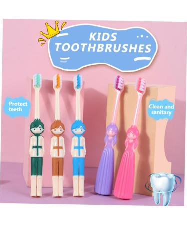 Angoily 8-Pack Children's Toothbrushes - Brightening Travel Toothbrush for Toddlers & Kids with Rubber Protection - Buy Online on GoSupps.com
