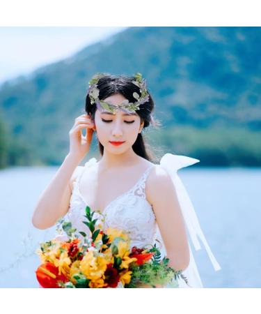 Minkissy Womens Headbands Lavender Flower Flower Headband Floral Hair Garland Fairy Flower Headband Wedding Hair Accessories for Girls Brides Ladies Purple Flower Hair Accessories - Buy Online on GoSupps.com