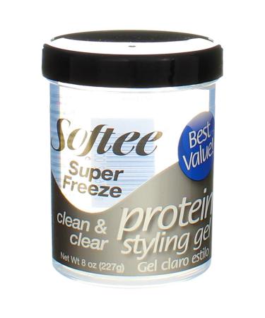 Softee Protein Super Freeze Hair Styling Gel  8 Ounce