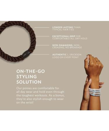 L. Erickson Grab & Go Ponytail Holders Classic Set of Eight - Exceptionally Secure with Gentle Hold - Buy Online on GoSupps.com