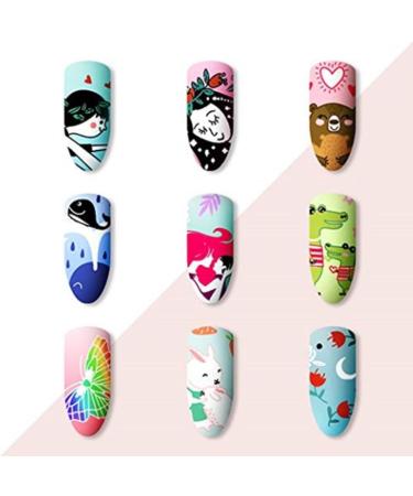 Nail Art Stamping Template Kit - 5 Geometric Pattern Plates for DIY Nail Art | Multi-Style Manicure Templates - Buy Online on GoSupps.com