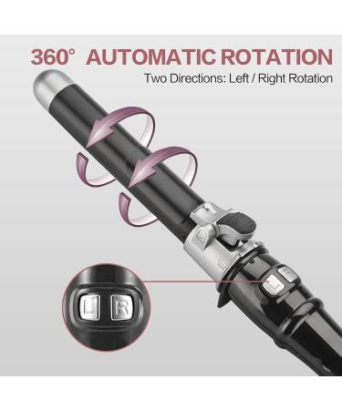 TANSHINE Automatic Rotating Curling Iron 1.1 Inch Large Barrel Hair Waver Curling Wand for Long Hair Electric Auto Big Self Curler with Adjustable Heat Settings Spinning Curling Iron 28mm Barrel Black 1.1IN Black - Buy Online on GoSupps.com