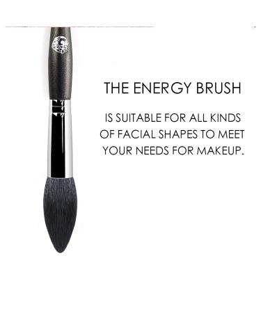 ENERGY Tapered Blush Brush - Professional Goat Hair Makeup Brush for Blush, Highlight, and Contouring (M208 Black) - Buy Online on GoSupps.com