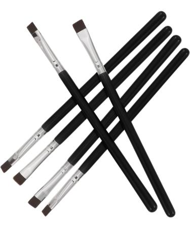 Baluue 24 Pcs Flat Eyebrow Brush Fine Eyeliner Brush Eye Brush Makeup Eye Lash Brush Black Wooden Handle - Buy Online on GoSupps.com
