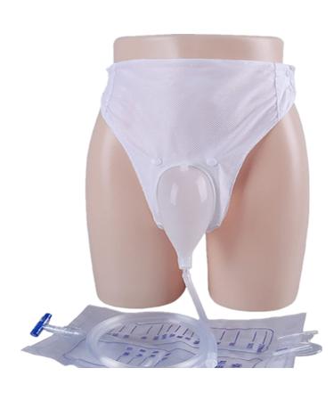 Man Women Old Man Urine Collector Hypo-allergenic Silicone Adult Urinal with Catheter Bags 1000ml 2000ml Clinic Drainage Bag.
