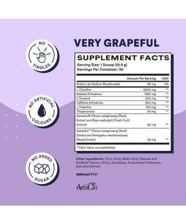 Cira x Alicia McCarvell Pre-Game Pre Workout Powder for Women - Preworkout Energy Supplement for Nitric Oxide Boosting Endurance Focus & Strength - 30 Servings Very Grapeful - Buy Online on GoSupps.com