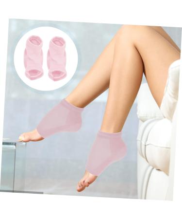 ULTECHNOVO 1set Heightening Socks Heel Softening Socks Soft Silicone Heel Lift Insole Sole Height Increase Invisible Sock Pad Sole Lifts Polyester Cotton Increased Heel Socks Men and Women 12.5x11cm Pink - Buy Online on GoSupps.com
