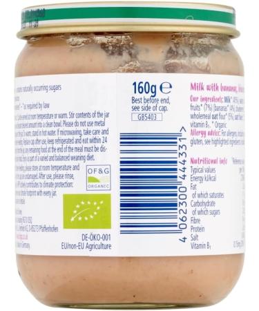 HiPP Organic Banana Blueberry Porridge Baby Food Jar 7+ months (6 x 160g) | 6-Pack - Buy Online on GoSupps.com