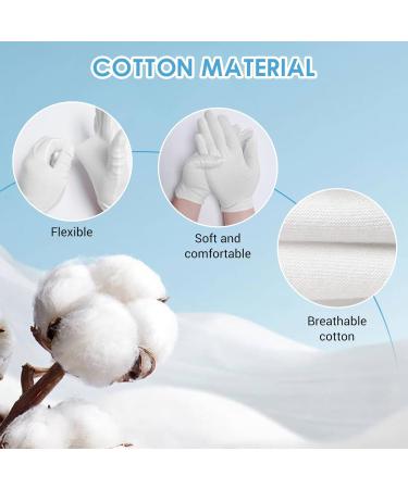 3 Pairs Cotton Gloves Moisturising Gloves White Cotton Gloves for Men and Women Cotton Gloves for Eczema White Gloves Eczema Dry Hands Soft Elastic Skincare Glove Working Gloves for Women - Buy Online on GoSupps.com