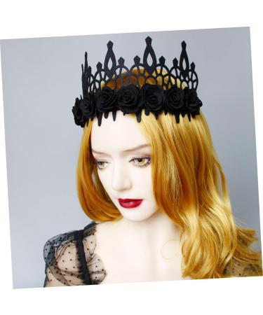 Mikinona Halloween Crown Dead Flower Hair Accessories Halloween Headpiece Black Scrunchies for Hair Halloween Hair Accessory Festival Flower Halloween Headband Flowers Fabric - Buy Online on GoSupps.com
