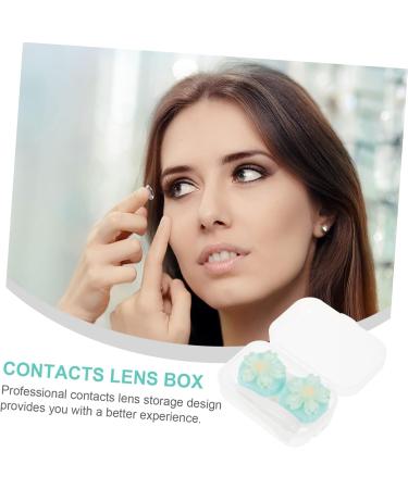 Gatuida 3-Compartment Waterproof Travel Case for Colored Contact Lenses - Portable Eye Lens Storage Box - Light Green 7x4.5x2.5cm - Buy Online on GoSupps.com