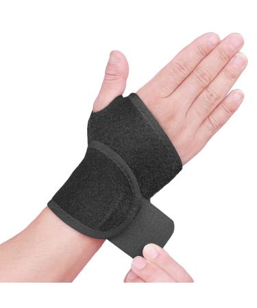 2 pcs Wrist Support Brace  Adjustable Wrist Brace Strap for Fitness  Weightlifting  Tendonitis  Carpal Tunnel Arthritis  Joint Pain Relief  Wrist Tendonitis (Black)