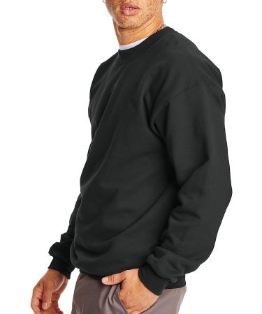 Hanes Men's Ultimate Cotton Heavyweight Crewneck Sweatshirt - Large, Black - Buy Online on GoSupps.com