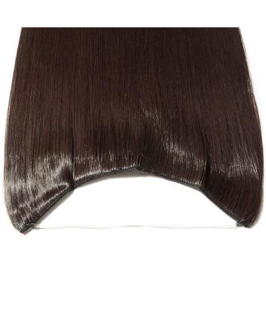 Silk-Co Hair Extensions - Dark Brown 50cm Invisible Cord & Rubber Band Smooth Synthetic Hair Sealing for Women - Buy Online on GoSupps.com