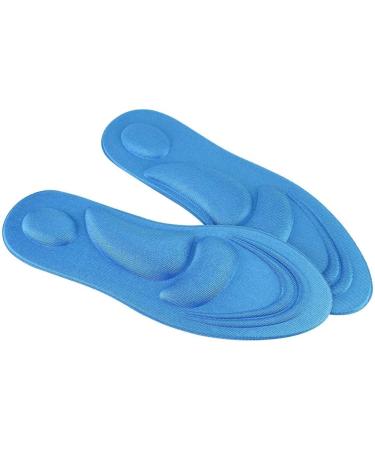 Yctze Black Orthotic Shoe Insoles with Arch Support & Memory Foam - Flat Foot Relief for Men & Women | Sport Hiking & Work Shoes - Female Sky Blue - Buy Online on GoSupps.com