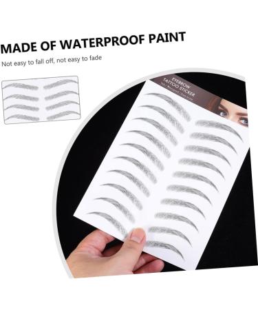 SOESFOUFU Iaff Sticker 3 sheets False Artificial Tool Fake Waterproof Eyebrow Decal Stickers Transfer Temporary Brow Black - Buy Online on GoSupps.com