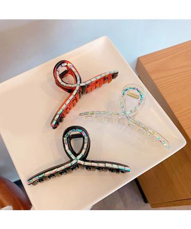 Shop Kavya Big Thick Hair Clips - Shiny Slide-Resistant Claw Clips for Women | Strong Support Grippers for All Hair Types - Buy Online on GoSupps.com