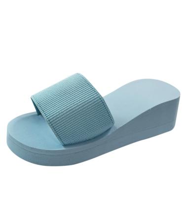 XTZYGLFD summer sandals women slippers sandals beach shoes causal bohemian for women wedges women slippers stilettosandals Lightblue 5 UK