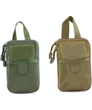 Clispeed 3ST Emergency Pocket Survival Bag - Empty First Aid & Medication Storage (3pcs) - Travel Medical Care Bag 17x11cm in Army Green - Buy Online on GoSupps.com
