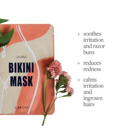LAPCOS Calming Bikini Mask - Healing Skin Treatment for Red Bumps, Razor Burn, In-Grown Hairs - Aloe Vera & Vitamin C for Instant Relief - Korean Beauty Favorite (1 pack) - Buy Online on GoSupps.com