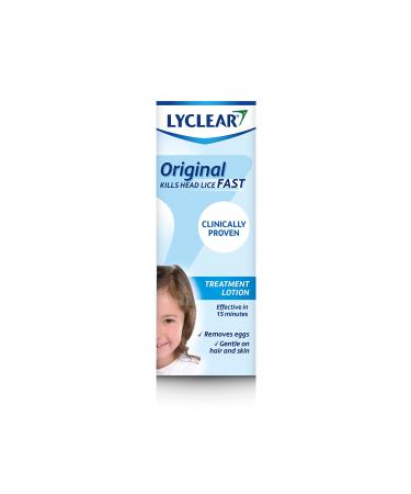 Lyclear Original Lotion Head Lice Treatment + Head Lice Comb   Kills Head Lice & Eggs   Easy to Apply - Effective in Just 15 Minutes   100 ml Lotion Format