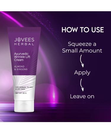 Jovees Almond & Ginseng Wrinkle Lift Cream 60g Anti-Aging Formula for Youthful Skin | International Shipping Available - Buy Online on GoSupps.com